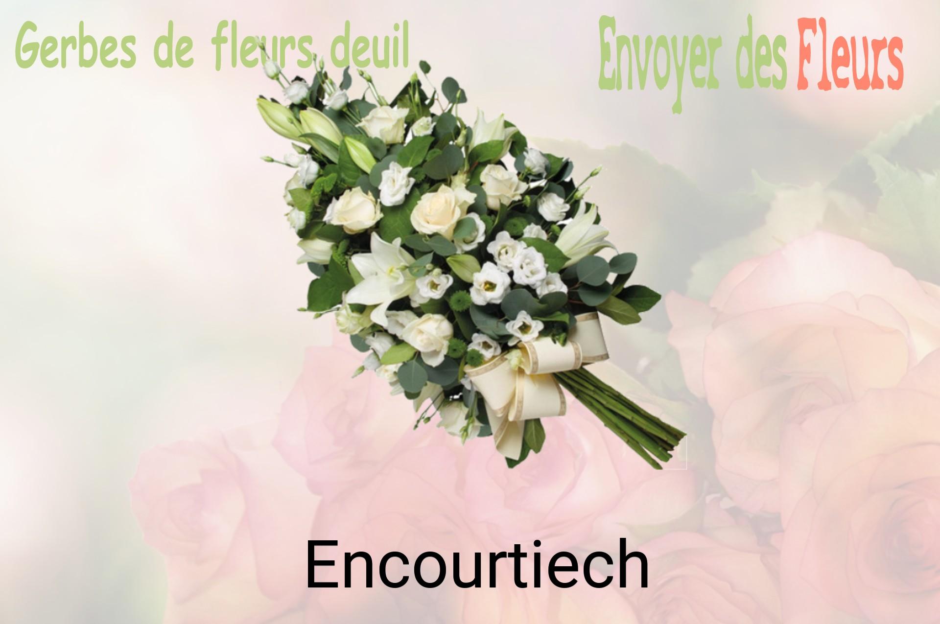 Gerbe de fleurs de deuil livrée à Encourtiech
